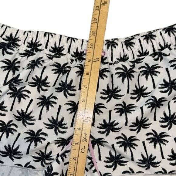 Old Navy Womens Palm Tree Print Swim Shorts L Polyester Black & White - Picture 6 of 7